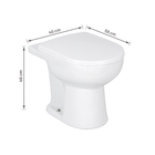 Kit Vaso Sanitário Convencional com Assento Branco Saída Vertical Luna Icasa