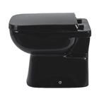 Kit Vaso Sanitário Convencional com Assento Preto Saída Vertical Misti Icasa