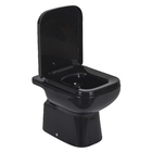 Kit Vaso Sanitário Convencional com Assento Preto Saída Vertical Misti Icasa