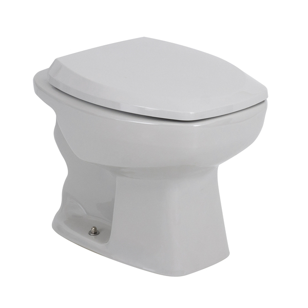 Kit Vaso Sanitário Convencional com Assento Cinza Saída Vertical Thema Incepa