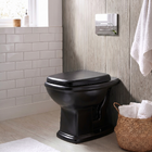 Kit Vaso Sanitrio Convencional com Assento Preto Fit Plus Celite