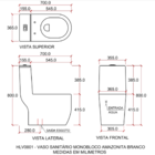 Kit Vaso Sanitário Monobloco Amazonita E Ducha Higiênica Para