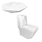 Kit Vaso Sanitário Monobloco Diamante VAB0005 Tubrax + Cuba P