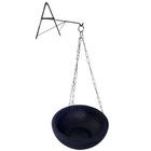 Kit Vaso Suspenso + Suporte Com Corrente Para Plantas Jardim