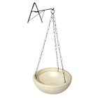 Kit Vaso Suspenso + Suporte Com Corrente Para Plantas Jardim