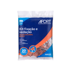 Kit de Vedação e Fixação para Telhas Terracota Aço 8,89x9,7cm com 20 unidades Afort