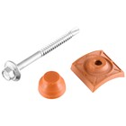 Kit Vedação e Fixação PVC e Aço Terracota 20 Unidades Afort