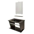 Kit Vegas 60: 1 Tampo Cuba Moldada + Módulo Toalheiro Preto