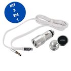 Kit Veicular Carregador Lightning Suporte Prata Oex Kv100
