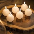 Kit Velas Decorativas 9 unidades de 56g Branca 5x5cm Lumie