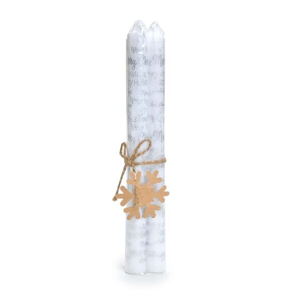 Kit Velas Para Decoração Natal Branco Cromus 26 Cm 3 Peças