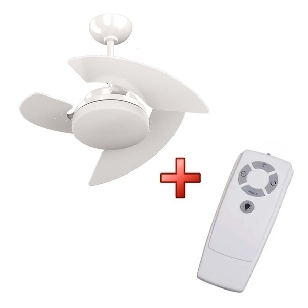 Kit Ventilador Aventador - 3 Pas Mdf Branca - 127v - Tron + C