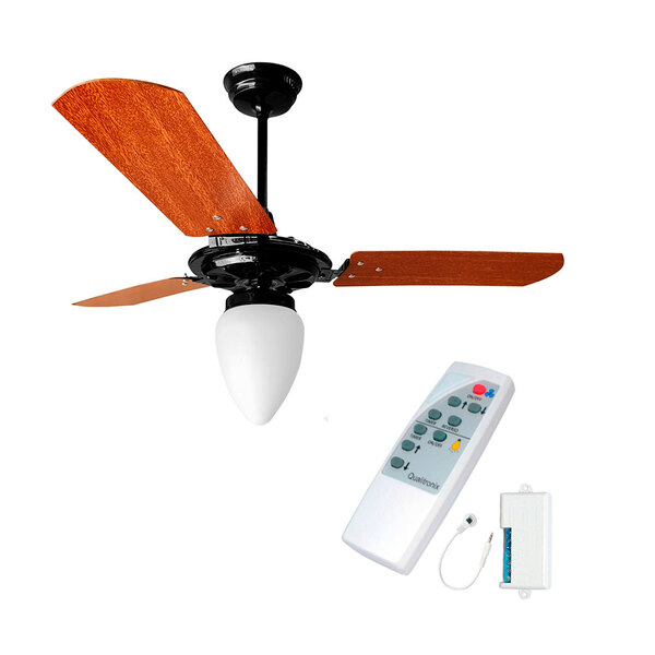 Kit Ventilador Teto Rico Motor Potente Ventex C/ Controle Rem