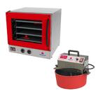 Kit Vermelho - Forno Turbo Prp-004 127v + Mexedor Prmog-07 Bi