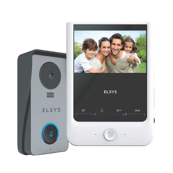 Kit Vídeo Porteiro Cabeado Monitor 4.3" Elsys