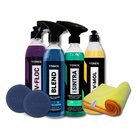 Kit Vonixx 4x500ml (cera, Limpadores)+aplicadores E Flanela