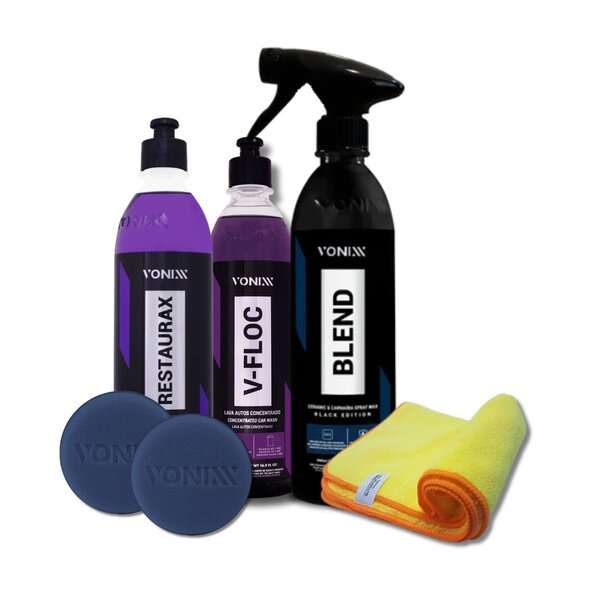 Kit Vonixx 5 Produtos: Cera, Lava Autos E Acabamento