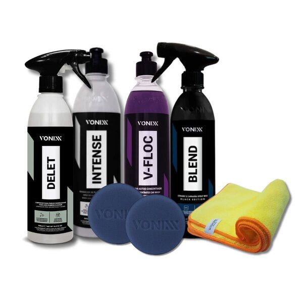 Kit Vonixx 6 Itens: Pneus, Plásticos, Cera E Limpeza