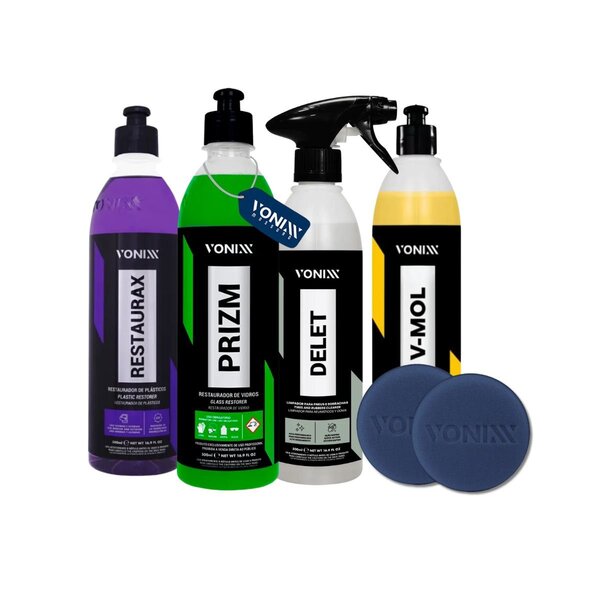 Kit Vonixx – Limpeza E Restauração Automotiva 5 Peças