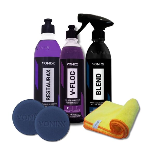 Kit Vonixx: Cera, Lava Autos, Flanela E Aplicador
