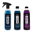 Kit Vonixx Moto-v Shampoo + V-floc + Cera Carnaúba Blend