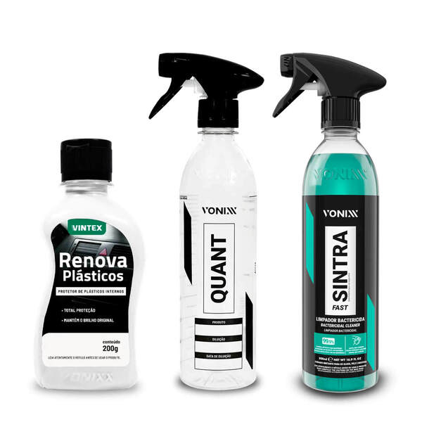 Kit Vonixx Sintra Fast + Quant + Renova Plástico 200ml