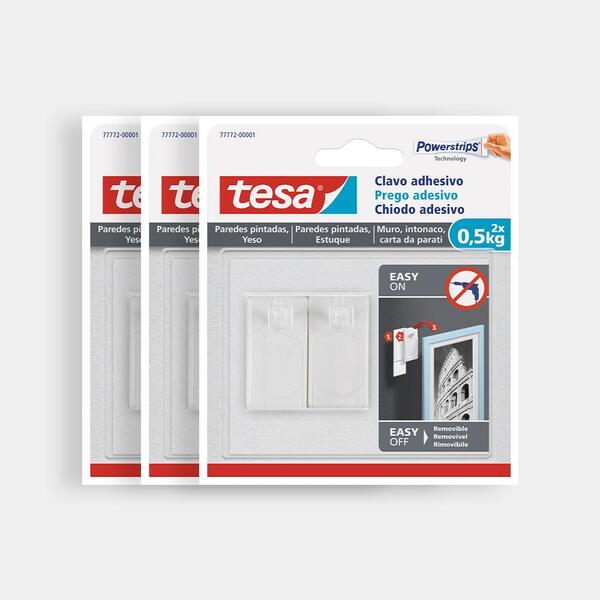 Kit X3 Prego Adesivo Paredes Sensíveis Pintadas 0.5kg X 2 Un