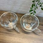 Kit Xicaras Café Coração Vidro Parede Dupla 2pçs Dolce Home