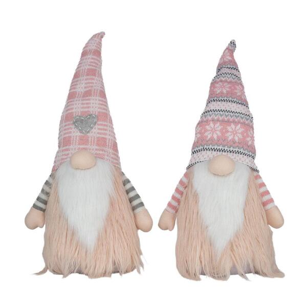 Kringel Gorro Xadrez Rose E Cinza 50x23x12 1021295 C/2 Peças