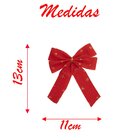 Lacinho Enfeite Árvore Natal Laco Vermelho 13cm 2 Unidades