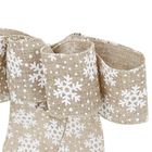 Laço Decorativo Floco de Neve Bege e Branco 5x25x35cm Cromus
