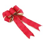 Laço Liso Vermelho e Ouro 4x23x36cm Cromus