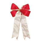 Laço Liso Vermelho e Ouro 4x23x36cm Cromus