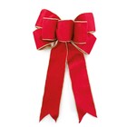 Laço Liso Vermelho e Ouro 4x23x36cm Cromus