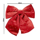 Laço Poliester Vermelho E Dourado  26x23cm