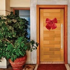 Laço Poliester Vermelho E Dourado  26x23cm