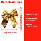 Laços Natalinos Decorativos 4 Peças Dourado - Casambiente Nat