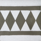 Ladrilho Hidráulico Faixa Cubos Cinza E Branco 10x20cm Oficina Yby