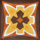 Ladrilho Hidráulico Quadrado Angelica 1 Amarelo E Marrom 20x20cm Oficina Yby