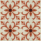 Ladrilho Hidráulico Quadrado Allium Terracota E Creme 20x20cm Oficina Yby