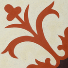 Ladrilho Hidráulico Quadrado Allium Terracota E Creme 20x20cm Oficina Yby