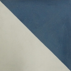 Ladrilho Hidráulico Quadrado Bandeira Azul E Branco 20x20cm Oficina Yby