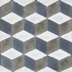 Ladrilho Hidráulico Quadrado Dados Azul E Branco 20x20cm Oficina Yby