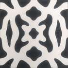 Ladrilho Hidráulico Quadrado Damasco Preto e Branco 20x20cm Oficina Yby