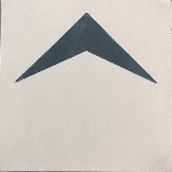 Ladrilho Hidráulico Quadrado Delta Azul e Branco 20x20 Oficina Yby