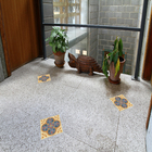 Ladrilho Hidráulico Quadrado Flor Liz Amarelo e Azul 20x20cm Oficina Yby