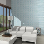 Ladrilho Hidráulico Quadrado Indian Turquesa e Branco 20x20cm Oficina Yby