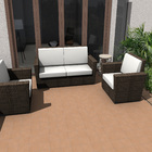 Ladrilho Hidráulico Quadrado Liso Terracota 20x20cm Oficina Yby