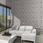 Ladrilho Hidráulico Quadrado Lobelia Cinza e Branco 20x20cm Oficina Yby