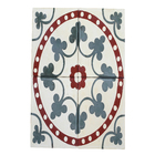 Ladrilho Hidráulico Quadrado Lobelia Verde e Creme 20x20cm Oficina Yby